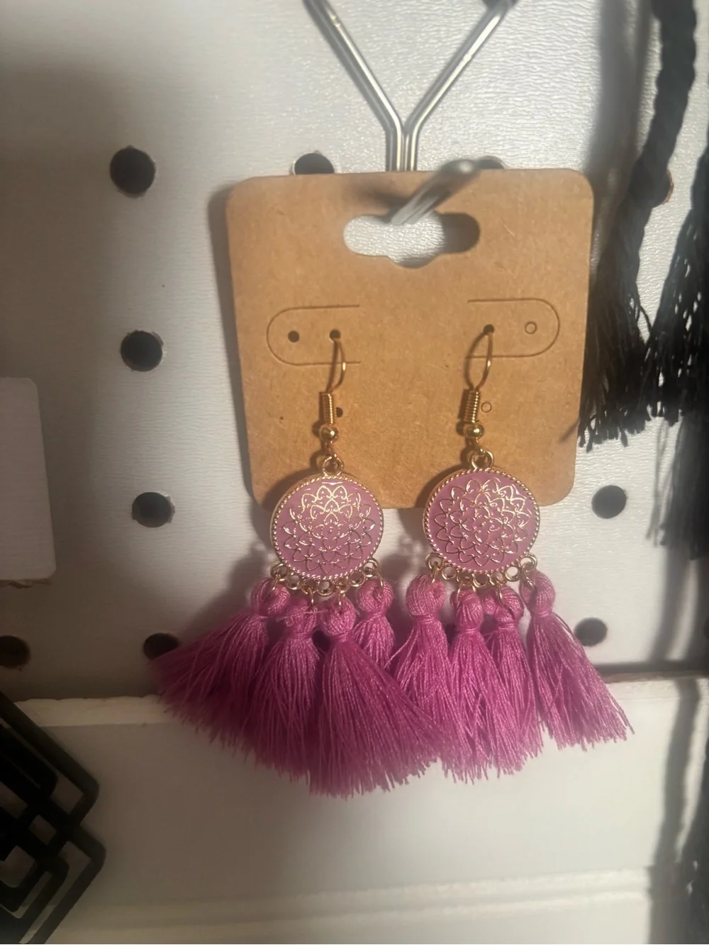 Purple Tassel Drop Earrings - Women Jewelry